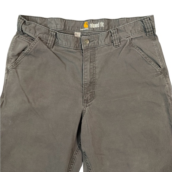 Carhartt Relaxed Fit Work Pants Gray Utility Canvas 38x30 - Picture 2 of 7